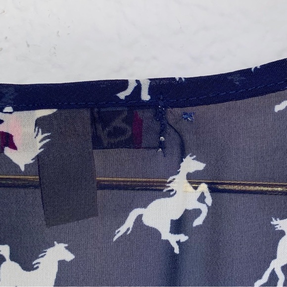 Speechless Babydoll Horse Print Top - Picture 5 of 7